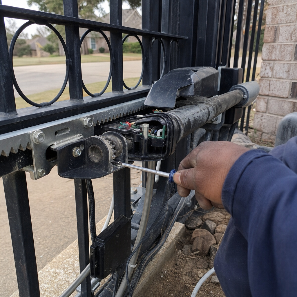 Gate motor and opener repair service by professional technician.